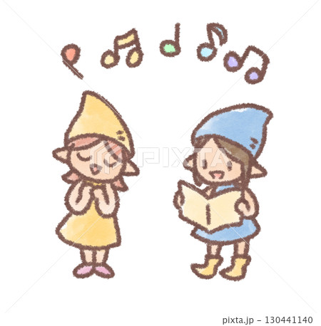 歌をうたう小人たちのイラスト 歌をうたう小人たちのイラスト 130441140