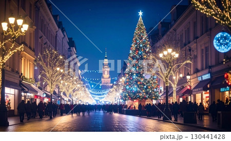 クリスマスの背景素材 130441428