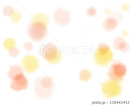 オレンジと黄色い花のような空気の中の雰囲気背景イラスト 130441452
