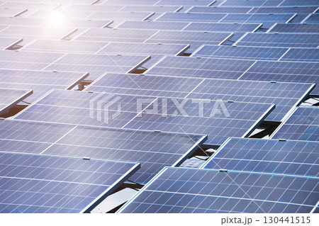 Solar cell or Solar Panel Modern technology for energy, Photovoltaic module blue color tone. Solar cell or Solar Panel Modern technology for energy, Photovoltaic module blue color tone. 130441515
