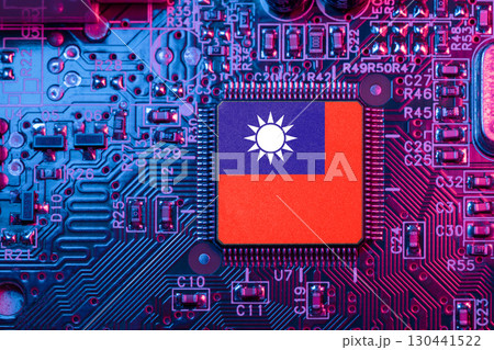 Taiwan on Computer Chip for Taiwanese Chip War Concept. Country chipmakers, Microchip market share. Taiwan on Computer Chip for Taiwanese Chip War Concept. Country chipmakers, Microchip market share. 130441522