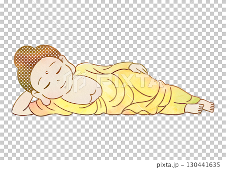 涅槃仏　絵の具塗り 130441635