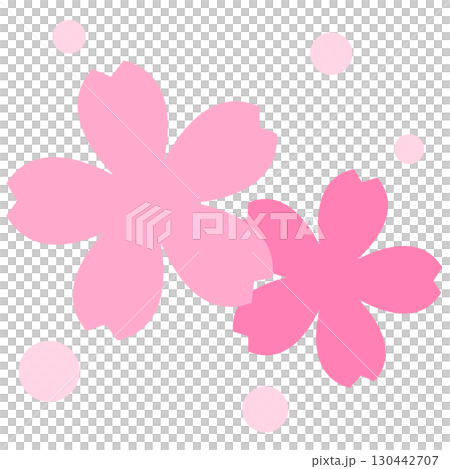 Cherry blossom petals illustration Cherry blossom petals illustration 130442707