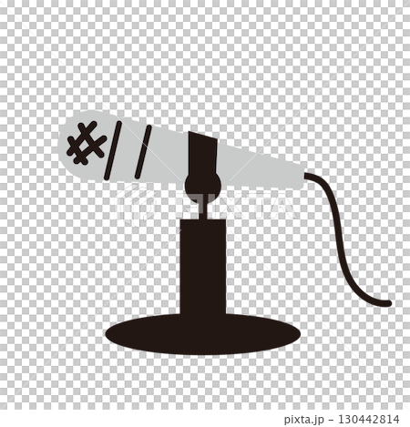 桌上支架麥克風插圖 130442814