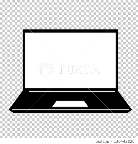 簡單的筆記型電腦插圖 130442820