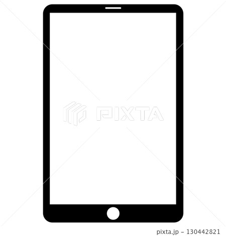 タブレット端末のシルエットイラスト 130442821