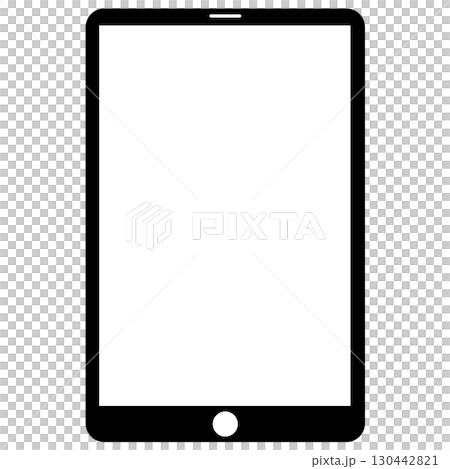 Tablet computer silhouette illustration 130442821