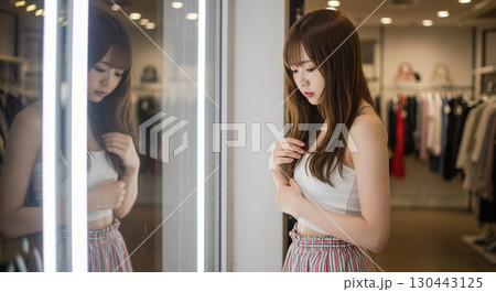 鏡の前でイメージを膨らませて 130443125