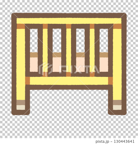Simple and cute baby bed icon illustration material 130443641