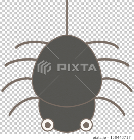 Hand drawn halloween element cute hanging spider Hand drawn halloween element cute hanging spider 130443717