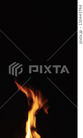 fire flames of campfire with sparks over black background, for overlay fire flames of campfire with sparks over black background, for overlay 130443764