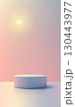 3d podium minimal product display with white pedestal on reflective surface and pastel gradient background clean abstract stage mockup scene for branding presentation showroom and advertising 130443977