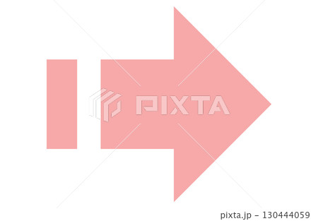 右向き矢印のピンクアイコンイラスト 130444059