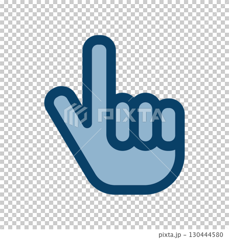 指差しマークのアイコンイラスト 130444580