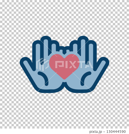 手和心臟的例證 手和心臟的例證 130444590