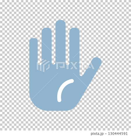 シンプルな手のアイコンイラスト シンプルな手のアイコンイラスト 130444591