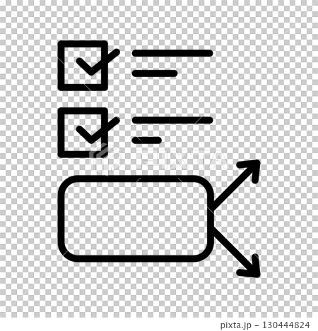 条件に応じて分岐することを表すアイコン。 130444824