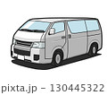 白色の商用バンのイラスト 130445322