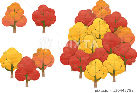 広葉樹・紅葉 130445788
