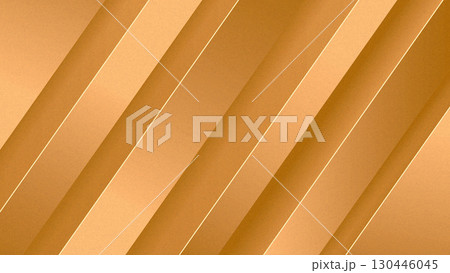 イエローゴールド金色のスタイリッシュな背景テクスチャー　シンプル高級感のある光沢 130446045