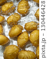 Whole Organic Raw Potatoes In Water Top View, Splash And Ripples. 130446428