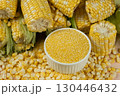 Raw Yellow Maize Grits and Fresh Corn 130446432