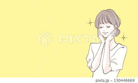 手描きの女性・女の子のイラスト素材 130446669