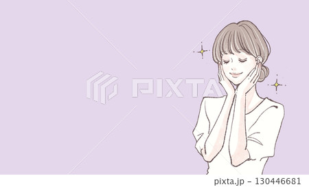 手描きの女性・女の子のイラスト素材 130446681