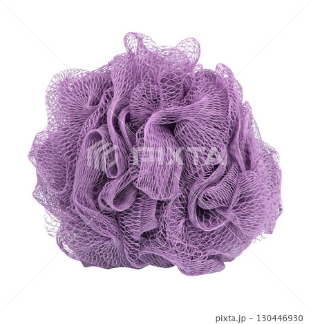 Shower puff sponge soft fluffy for bath isolated on the white background 130446930