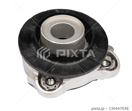 Suspension strut support bearing isolated on white 130447036
