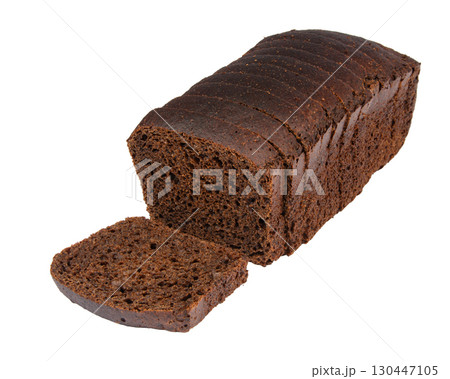 Sliced Rye bread isolated on white background Sliced Rye bread isolated on white background 130447105