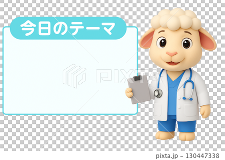 説明するヒツジ 130447338