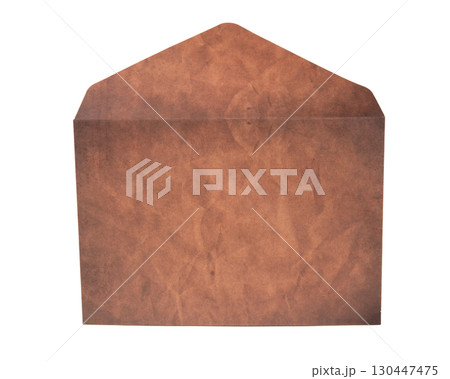 Craft brown paper envelope for mail isolated on the white background 130447475