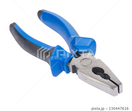 Pliers with plastic handles for mechanical repair. Hand tools and repair equipment. 130447616