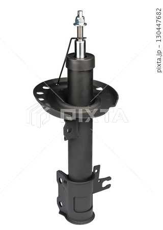 car shock absorber isolated on white background 130447682