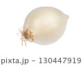 White onion bulb isolated on white background. 130447919