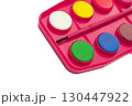 watercolor paints on a white background 130447922