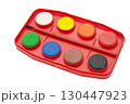 watercolor paints on a white background 130447923