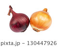 Onions isolated on white background. 130447926