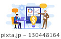 Business Presentation with Charts Background 130448164