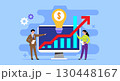 Business Presentation with Charts Background 130448167