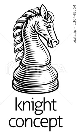 Knight or Horse Concept Chess Piece Icon 130449354