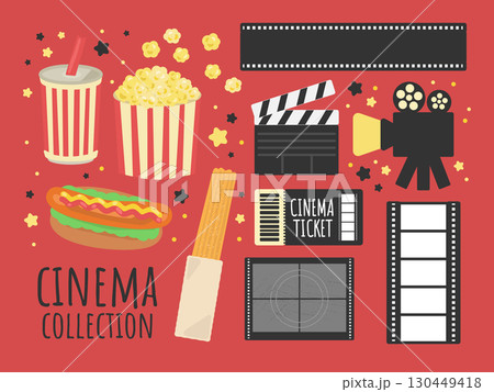 映画 イラストセット 映画 イラストセット 130449418