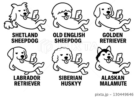 イヌのいろいろなポーズ 130449646