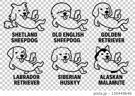 イヌのいろいろなポーズ 130449646