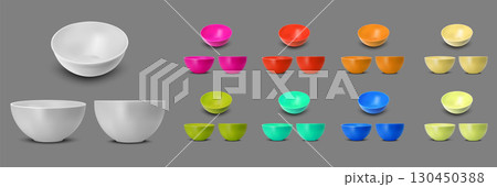 Color plastic rice and noodle bowl 130450388