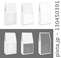 White transparent paper or plastic bag for food and snack 130450391