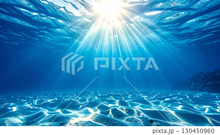 水中に差し込む光 水中に差し込む光 130450960