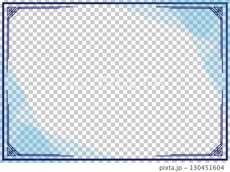 Blue certificate frame Blue certificate frame 130451604