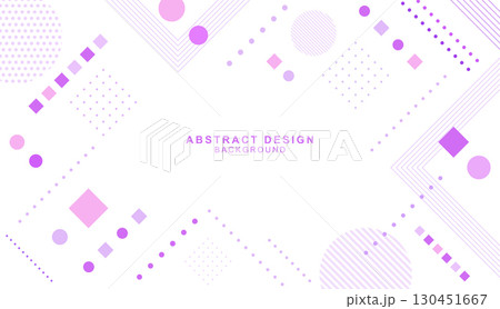 四角・線・丸などで組み合わせた幾何学的な紫色の背景素材 四角・線・丸などで組み合わせた幾何学的な紫色の背景素材 130451667